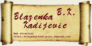 Blaženka Kadijević vizit kartica